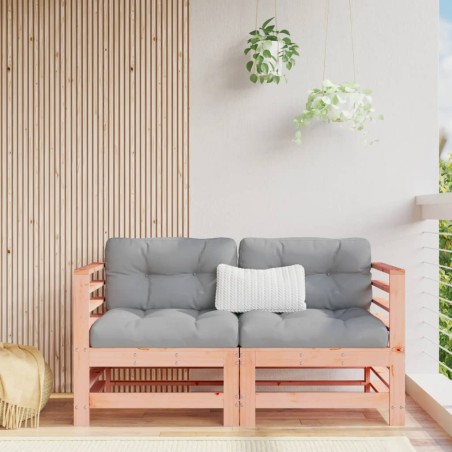 vidaXL Sofás esquineros con cojines 2 uds madera maciza abeto Douglas