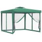 vidaXL Cenador con doble techo de tela verde 3x3x2,68 m vidaXL Cenador con doble techo de tela verde 3x3x2,68 m