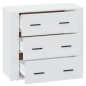 vidaXL Aparador de madera contrachapada blanco 80x33x70 cm vidaXL Aparador de madera contrachapada blanco 80x33x70 cm