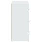 vidaXL Aparador de madera contrachapada blanco 80x33x70 cm vidaXL Aparador de madera contrachapada blanco 80x33x70 cm