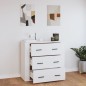 vidaXL Aparador de madera contrachapada blanco 80x33x70 cm vidaXL Aparador de madera contrachapada blanco 80x33x70 cm