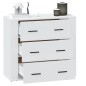vidaXL Aparador de madera contrachapada blanco 80x33x70 cm vidaXL Aparador de madera contrachapada blanco 80x33x70 cm