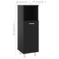 vidaXL Armario de baño madera contrachapada negro 30x30x95 cm vidaXL Armario de baño madera contrachapada negro 30x30x95 cm