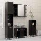 vidaXL Armario de baño madera contrachapada negro 30x30x95 cm vidaXL Armario de baño madera contrachapada negro 30x30x95 cm