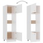 vidaXL Armario de microondas madera contrachapada blanco 60x57x207 cm vidaXL Armario de microondas madera contrachapada blanco 60x57x207 cm