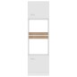 vidaXL Armario de microondas madera contrachapada blanco 60x57x207 cm vidaXL Armario de microondas madera contrachapada blanco 60x57x207 cm