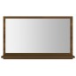 vidaXL Espejo de baño madera contrachapada marrón roble 60x10,5x37 cm vidaXL Espejo de baño madera contrachapada marrón roble 60x10,5x37 cm