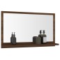 vidaXL Espejo de baño madera contrachapada marrón roble 60x10,5x37 cm vidaXL Espejo de baño madera contrachapada marrón roble 60x10,5x37 cm