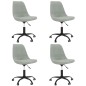 vidaXL Sillas de comedor giratorias 4 unidades tela gris claro vidaXL Sillas de comedor giratorias 4 unidades tela gris claro
