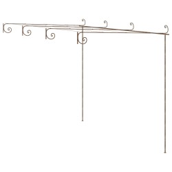 vidaXL Pérgola de jardín marrón antiguo 4x3x2,5 m hierro