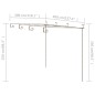 vidaXL Pérgola de jardín marrón antiguo 4x3x2,5 m hierro vidaXL Pérgola de jardín marrón antiguo 4x3x2,5 m hierro