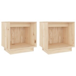 vidaXL Mesitas de noche 2 uds madera maciza de pino 40x30x40 cm