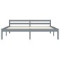 vidaXL Estructura de cama de madera maciza de pino gris 180x200 cm vidaXL Estructura de cama de madera maciza de pino gris 180x200 cm