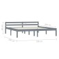 vidaXL Estructura de cama de madera maciza de pino gris 180x200 cm vidaXL Estructura de cama de madera maciza de pino gris 180x200 cm