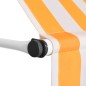 vidaXL Toldo manual retráctil 200 cm naranja y blanco a rayas vidaXL Toldo manual retráctil 200 cm naranja y blanco a rayas