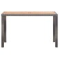 vidaXL Mesa de jardín madera maciza acacia gris y marrón 123x60x74 cm vidaXL Mesa de jardín madera maciza acacia gris y marrón 123x60x74 cm