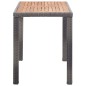 vidaXL Mesa de jardín madera maciza acacia gris y marrón 123x60x74 cm vidaXL Mesa de jardín madera maciza acacia gris y marrón 123x60x74 cm