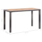 vidaXL Mesa de jardín madera maciza acacia gris y marrón 123x60x74 cm vidaXL Mesa de jardín madera maciza acacia gris y marrón 123x60x74 cm