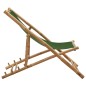vidaXL Tumbona de bambú y lona verde vidaXL Tumbona de bambú y lona verde