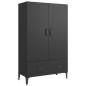 vidaXL Aparador de madera de ingeniería negro 70x31x115 cm vidaXL Aparador de madera de ingeniería negro 70x31x115 cm