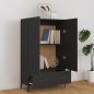 vidaXL Aparador de madera de ingeniería negro 70x31x115 cm vidaXL Aparador de madera de ingeniería negro 70x31x115 cm