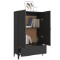 vidaXL Aparador de madera de ingeniería negro 70x31x115 cm vidaXL Aparador de madera de ingeniería negro 70x31x115 cm