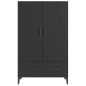 vidaXL Aparador de madera de ingeniería negro 70x31x115 cm vidaXL Aparador de madera de ingeniería negro 70x31x115 cm