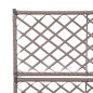 vidaXL Enrejado y arriate 2 macetas ratán sintético marrón 58x30x107cm vidaXL Enrejado y arriate 2 macetas ratán sintético marrón 58x30x107cm
