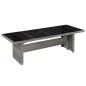 vidaXL Mesa de jardín ratán sintético y vidrio 240x90x74 cm vidaXL Mesa de jardín ratán sintético y vidrio 240x90x74 cm