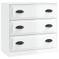 vidaXL Aparador madera contrachapada blanco brillante 70x35,5x67,5 cm vidaXL Aparador madera contrachapada blanco brillante 70x35,5x67,5 cm