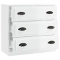 vidaXL Aparador madera contrachapada blanco brillante 70x35,5x67,5 cm vidaXL Aparador madera contrachapada blanco brillante 70x35,5x67,5 cm