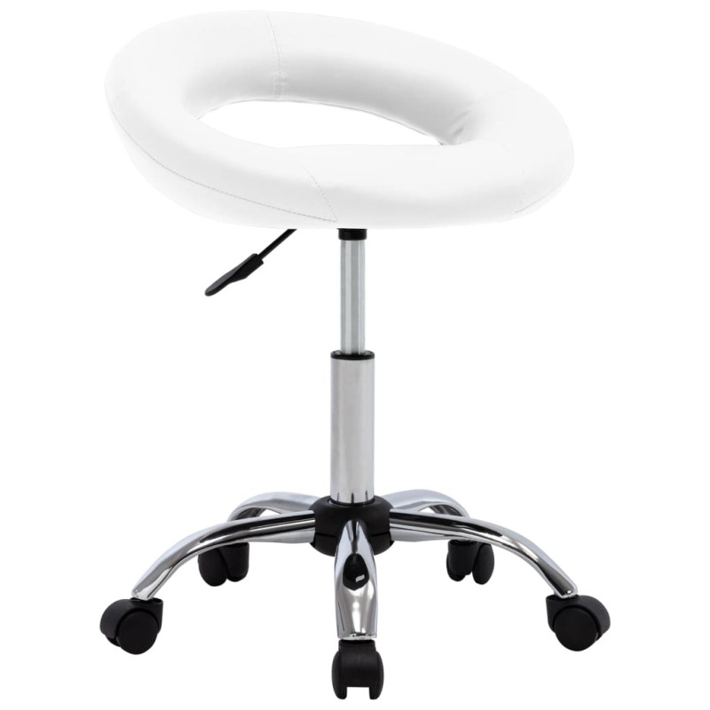 vidaXL Silla de comedor giratoria cuero sintético blanco vidaXL Silla de comedor giratoria cuero sintético blanco
