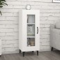 vidaXL Aparador de madera contrachapada blanco brillante 34,5x34x90 cm vidaXL Aparador de madera contrachapada blanco brillante 34,5x34x90 cm