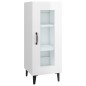 vidaXL Aparador de madera contrachapada blanco brillante 34,5x34x90 cm vidaXL Aparador de madera contrachapada blanco brillante 34,5x34x90 cm