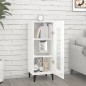 vidaXL Aparador de madera contrachapada blanco brillante 34,5x34x90 cm vidaXL Aparador de madera contrachapada blanco brillante 34,5x34x90 cm