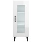 vidaXL Aparador de madera contrachapada blanco brillante 34,5x34x90 cm vidaXL Aparador de madera contrachapada blanco brillante 34,5x34x90 cm