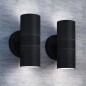 vidaXL Lámpara de pared exterior 2 uds acero ascendente/descendente vidaXL Lámpara de pared exterior 2 uds acero ascendente/descendente