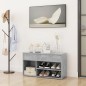vidaXL Banco zapatero madera de ingeniería gris hormigón 80x30x45 cm vidaXL Banco zapatero madera de ingeniería gris hormigón 80x30x45 cm