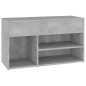 vidaXL Banco zapatero madera de ingeniería gris hormigón 80x30x45 cm vidaXL Banco zapatero madera de ingeniería gris hormigón 80x30x45 cm