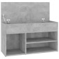 vidaXL Banco zapatero madera de ingeniería gris hormigón 80x30x45 cm vidaXL Banco zapatero madera de ingeniería gris hormigón 80x30x45 cm