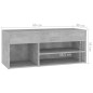 vidaXL Banco zapatero madera de ingeniería gris hormigón 80x30x45 cm vidaXL Banco zapatero madera de ingeniería gris hormigón 80x30x45 cm