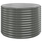 vidaXL Jardinera arriate acero recubrimiento polvo gris 100x100x68 cm