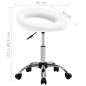 vidaXL Silla de comedor giratoria cuero sintético blanco vidaXL Silla de comedor giratoria cuero sintético blanco