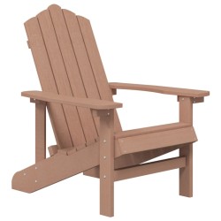 vidaXL Silla de jardín Adirondack HDPE marrón