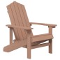 vidaXL Silla de jardín Adirondack HDPE marrón