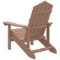 vidaXL Silla de jardín Adirondack HDPE marrón