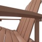 vidaXL Silla de jardín Adirondack HDPE marrón