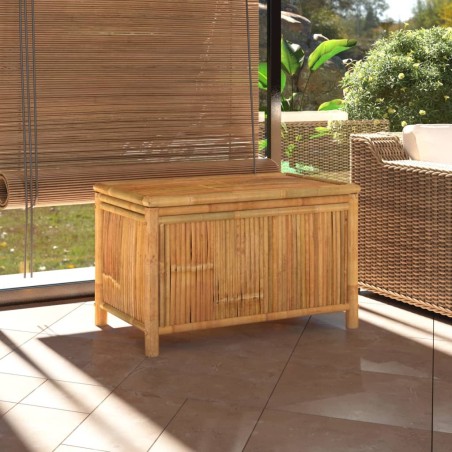 vidaXL Caja de almacenaje de jardín bambú 90x52x55 cm
