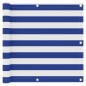 vidaXL Toldo para balcón tela oxford blanco y azul 90x600 cm vidaXL Toldo para balcón tela oxford blanco y azul 90x600 cm