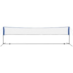 vidaXL Red de bádminton con volantes 600x155 cm